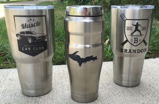Fiber laser marking cup