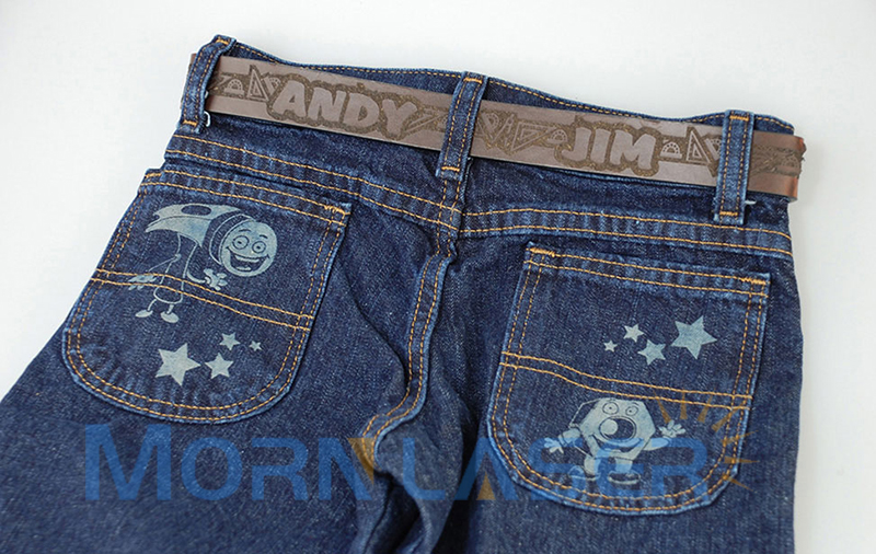 laser engraved jeans